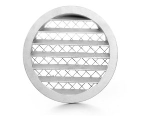 Casted Aluminium External Louver with bird mesh, Natural finish, ClimateCarer air distribution supplier