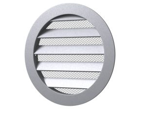 Molded Aluminium External Louver with insect mesh, Natural finish, ClimateCarer air distribution supplier