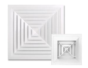 Square Aluminum Ceiling Diffuser CD-SA, Extruded aluminium ceiling diffuser, ClimateCarer air distribution supplier