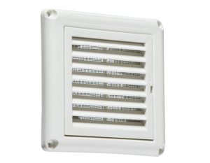 Plastic Dryer Vent Covers, Anti-UV polypropylene with nylon screen, ClimateCarer air distribution supplier