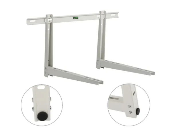 Galvanized steel air conditioner wall bracket, 150kg load for outdoor units, ClimateCarer HVAC bracket supplier